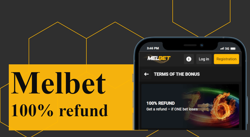 Melbet offers a 100% refund on sports bets involving 7 events where the player didn't win.