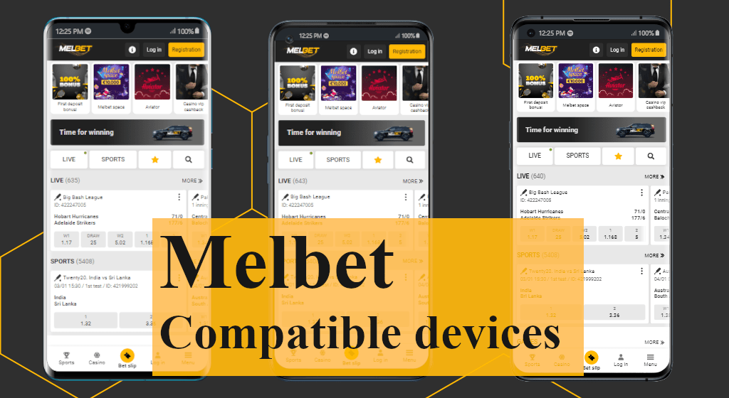 A list of supported devices and system requirements for installing the Melbet Android APK and iOS app.
