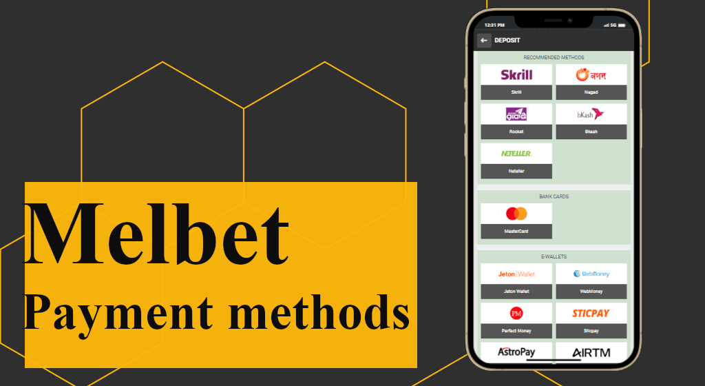 A complete list of all payment options available at Melbet