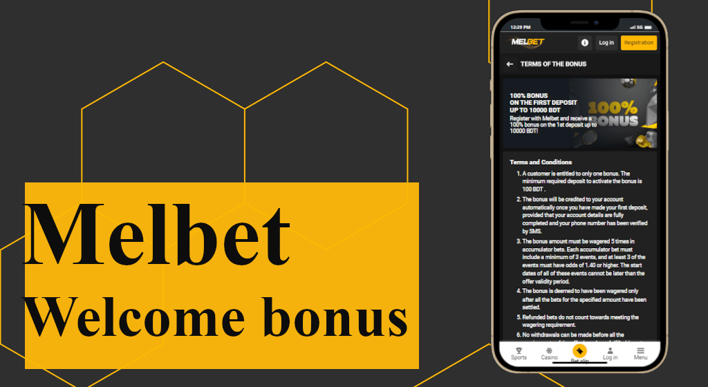 Welcome bonuses for both casino and sports betting at Melbet