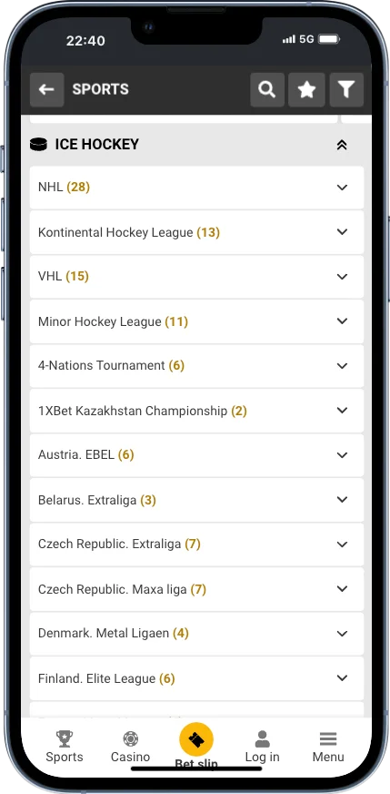 Ice hockey betting