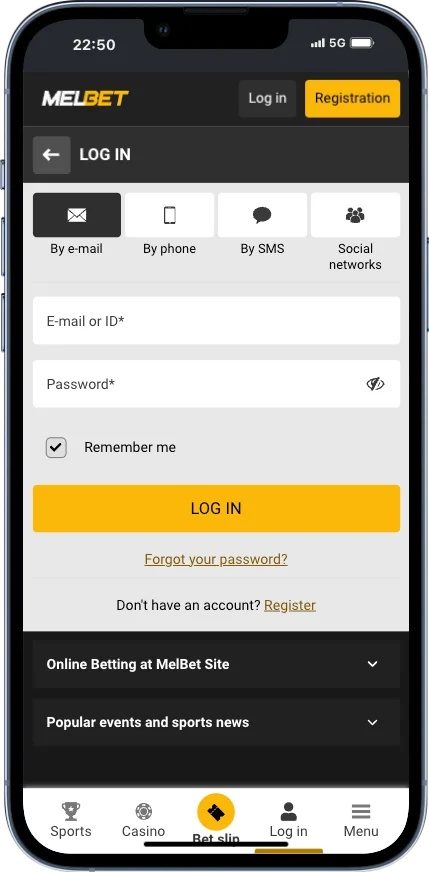 Melbet login