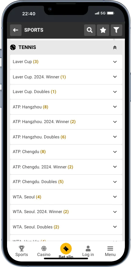 Tennis betting