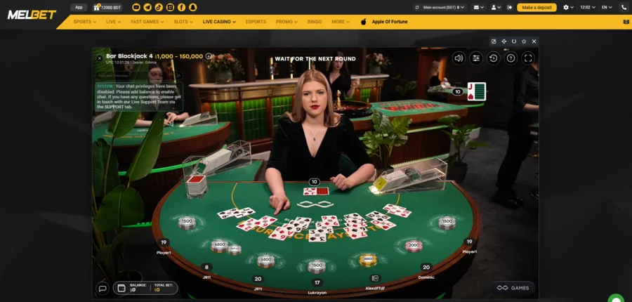 Melbet casino Blackjack games