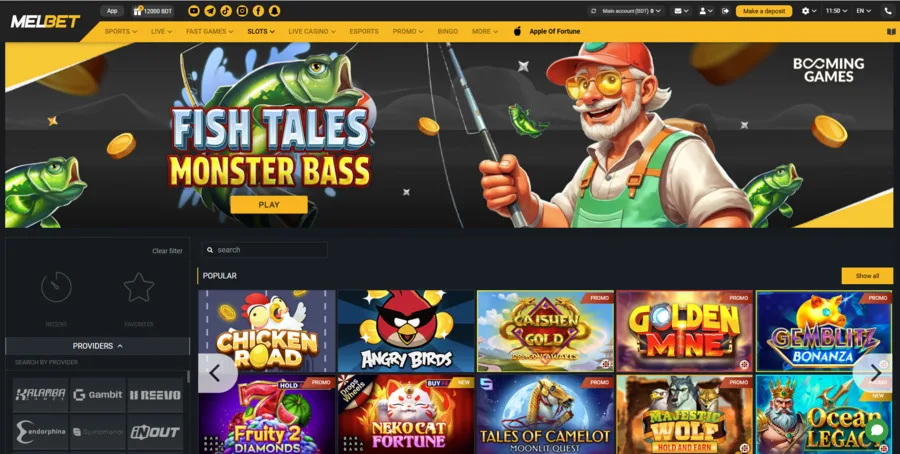 Slot Games at Melbet
